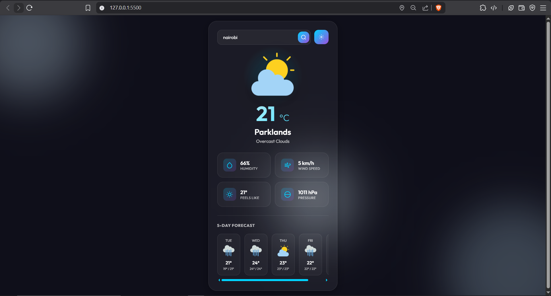 Weather App - Modular JavaScript